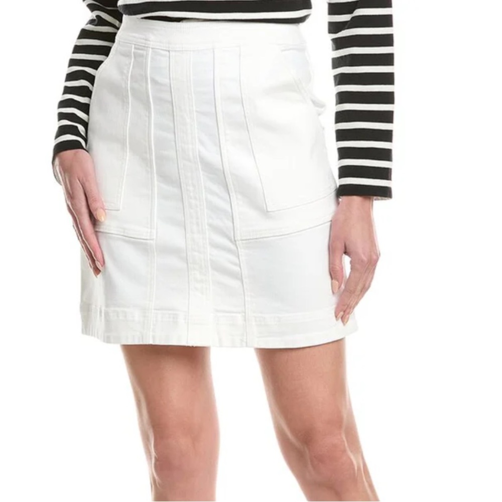 Cabi Everyday Skirt White Size 4 Mini‎ Jean